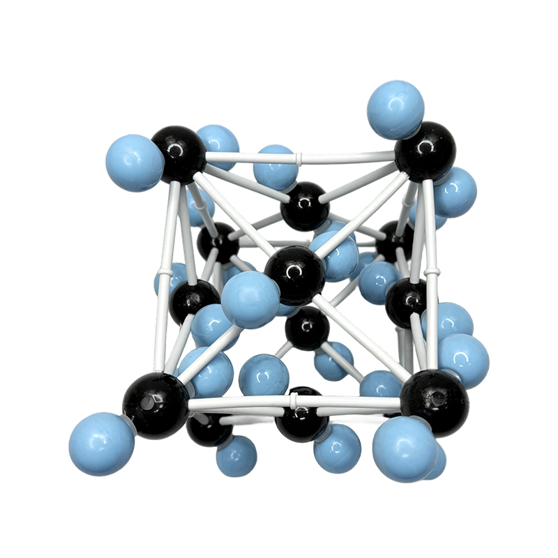 Mô hình phân tử hóa học sinh viên nghiên cứu mô hình cấu trúc tinh thể carbon dioxide